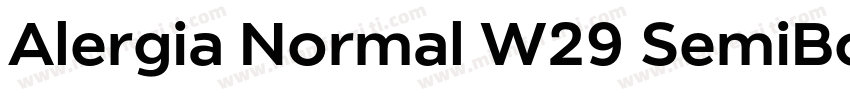 Alergia Normal W29 SemiBold字体转换